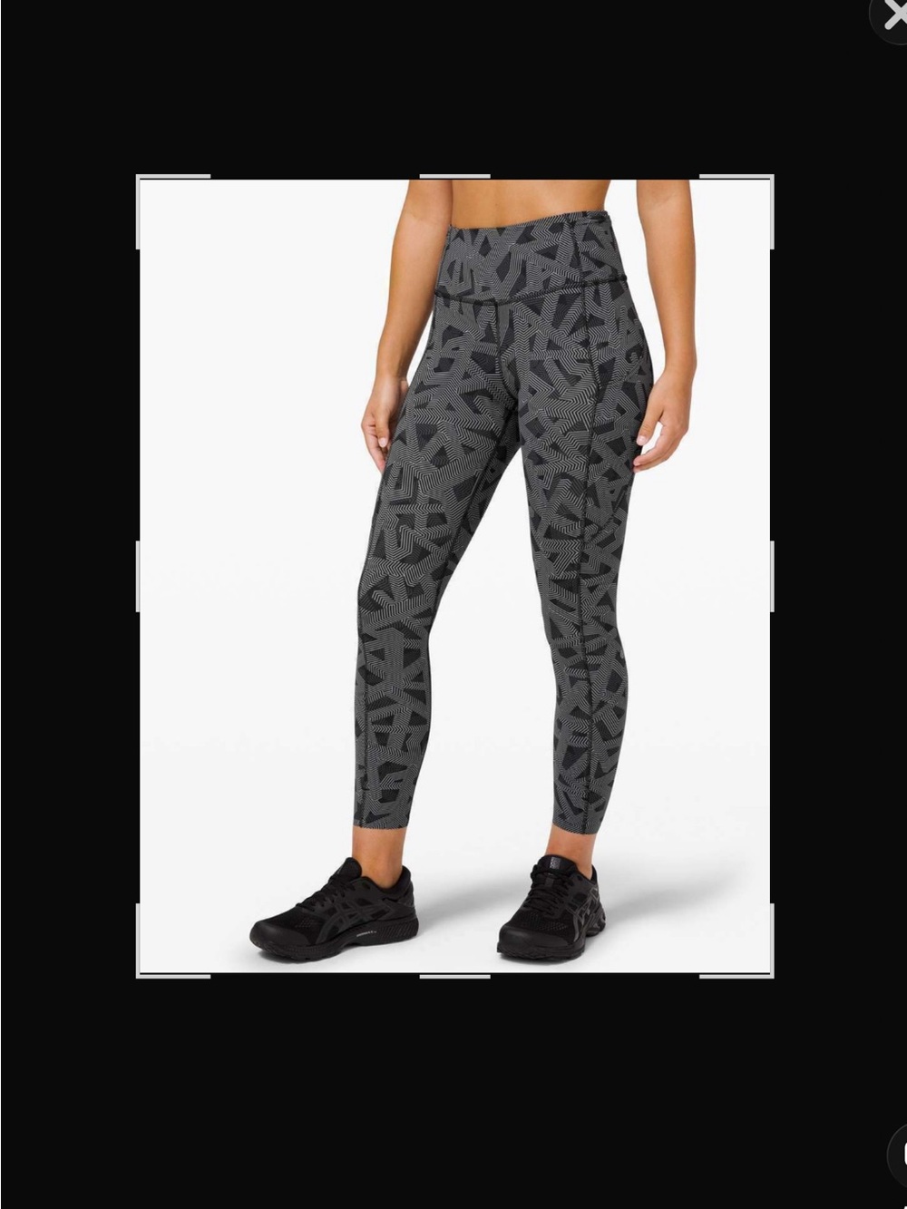 lululemon athletica High-Rise Geo Print Ankle Leggings - Gray/Black